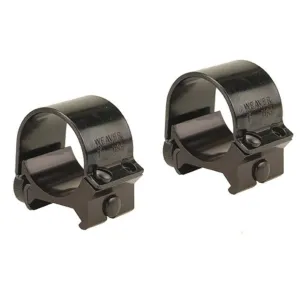 Weaver Top Mount Weaver 1" Scope Rings Gloss Black Low