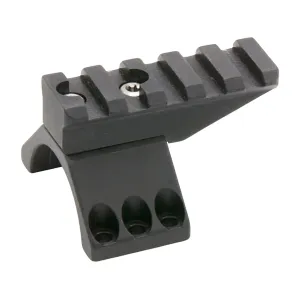 Tier One Short Saddle Ring Top Accessory Rail for 30mm Rings Short Matte Black