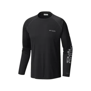 Columbia Men's PFG Terminal Tackle Long Sleeve Shirt Black/Cool Gray 2XL
