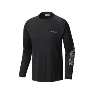 Columbia Men's PFG Terminal Tackle Long Sleeve Shirt Black/Cool Gray XL