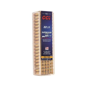 CCI Suppressor Max 22LR Ammo 45 Grain Segmented Hollow Point Case of 5000 (50 Boxes of 100)