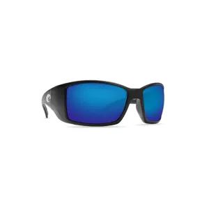 Costa Del Mar Men's Blackfin Polarized Sunglasses Matte Black Frame Blue Mirror Glass Lens