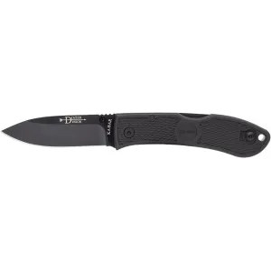 KA-BAR Dozier Hunter Pocket Knife 3" Drop Point CPM S35VN Black Blade Zytel Handle Black