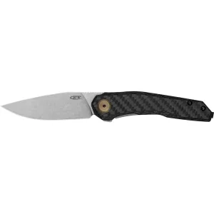 Zero Tolerance 545 Pocket Knife 3.2" Drop Point CPM MagnaCut Stonewashed Blade Carbon Fiber/Titanium Handle Carbon Fiber