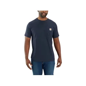 Carhartt Men's Force Relaxed Fit Short Sleeve Crew Neck T Shirt Navy Medium