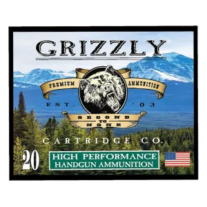 Grizzly Cartridge High Performance Handgun 44 Remington Magnum +P+ Ammo 240 Grain Jacketed Hollow Point Box of 20