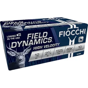 Fiocchi Exacta 12 Gauge Ammo 2-3/4" #4 Buckshot 27 Pellets Case of 250 (25 Boxes of 10)