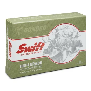 Swift High Grade Big Game Hunting 7mm-08 Remington Ammo 160 Grain Swift A-Frame Bonded Round Nose Box of 20