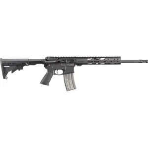 Ruger AR-556 M-LOK Semi Automatic Rifle 300 AAC Blackout (7.62x35mm) 16.1" Black Threaded Barrel Black Frame Black Pistol Grip