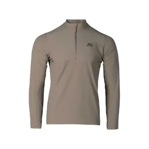 First Lite Men's Trace Quarter Zip Shirt Walnut Large