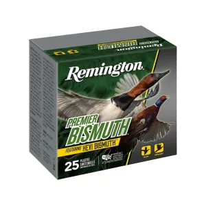 Remington Premier Hevi Bismuth 20 Gauge Ammo 3" #2 Bismuth Shot 1-1/8 oz Case of 250 (10 Boxes of 25)