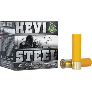 Hevi-Shot Hevi-Steel Waterfowl 20 Gauge Ammo 3" #3 Steel Shot 7/8 oz Case of 250 (10 Boxes of 25)