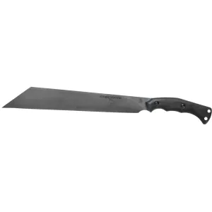 TOPS Knives Storm Vector Fixed Blade Knife 12.63" Reverse Tanto 1095 Sniper Gray Blade Canvas Micarta Handle Black