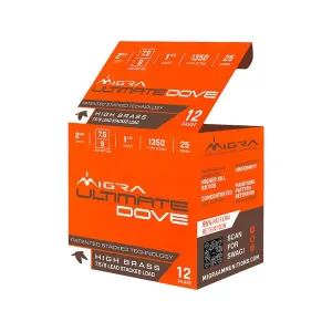 Migra Dove 12 Gauge Ammo 2-3/4" #7-1/2 and #9 Lead Shot 1-1/4 oz Box of 25