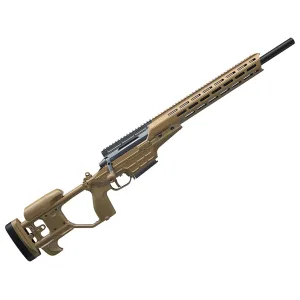 Sako TRG 42 A1 Bolt Action Rifle 338 Lapua Magnum 27" Black Threaded Barrel Black Frame Coyote Brown Chassis