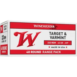 Winchester White Box USA 223 Remington Ammo 45 Grain Jacketed Hollow Point Case of 400 (10 Boxes of 40)