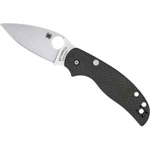 Spyderco Sage 6 Sprint Run Pocket Knife 3" Drop Point CPM-S90V Satin Blade Carbon Fiber Handle Black
