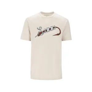 Simms Men's Hook & Loop Short Sleeve Crew Neck T Shirt Natural XL
