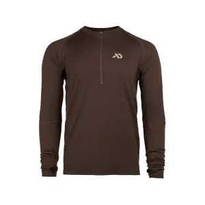 First Lite Men's Wick Quarter Zip Base Layer Shirt Terra Medium