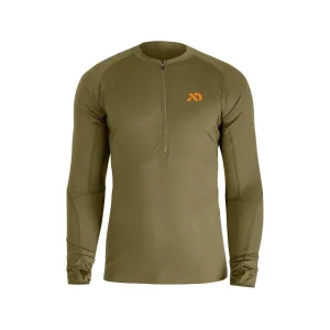First Lite Men's Wick Quarter Zip Base Layer Shirt Conifer 2XL