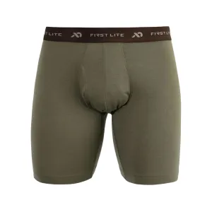 First Lite Men's Wick Game Boxer Briefs Conifer Medium