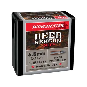 Winchester Deer Season XP 6.5mm, 264 Caliber (264 Diameter) Bullets 140 Grain Polymer Tip Box of 100