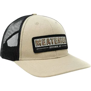 MeatEater Men's Wooden Box Logo Hat Khaki One Size Fits Most