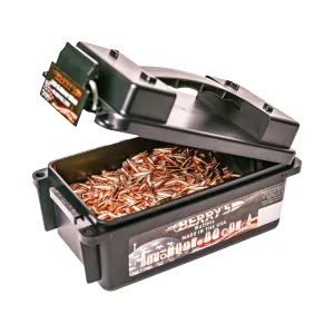 Berry's 22 Caliber (224 Diameter) Bullets 62 Grain Full Metal Jacket Boat Tail Box of 1500 with MiniCan