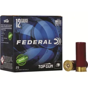 Federal Top Gun Paper Wad 12 Gauge Ammo 2-3/4" #8 Lead Shot 1-1/8 oz Case of 250 (10 Boxes of 25)