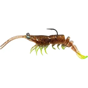 Z-Man Prawn Starz 3.5" 3/8 oz Shrimp Rootbear Chartreuse