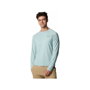 Columbia Men's Wild Cast Sun Shirt Crushed Blue Large