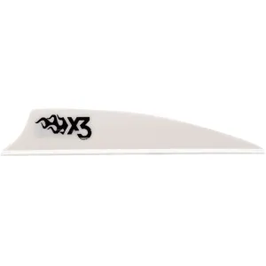 Bohning X3 Vane Arrow Fletching 2.25" White 100PK