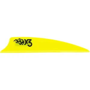 Bohning X3 Vane Arrow Fletching 3" Neon Yellow 100PK