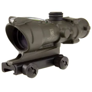 Trijicon ACOG TA31 BAC Rifle Scope 4x 32mm Dual-Illuminated Green Crosshair 223 Remington Reticle with TA51 Flattop Mount Cerakote OD Green