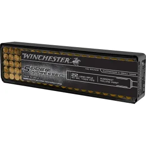Winchester Super Suppressed Ammunition 22LR 40 Grain Lead Hollow Point Case of 2000 (20 Boxes of 100)