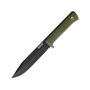 Cold Steel SRK Fixed Blade Knife 6" Clip Point SK-5 Black Blade Kray-Ex Handle OD Green