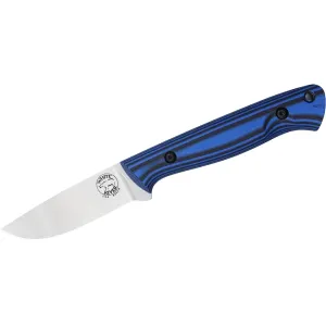 White River Knives Jason Fry Utility Hunter Fixed Blade Knife 3.25" Drop Point CPM S35VN Stonewashed Blade G-10 Handle Blue