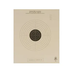 NRA Official International Pistol Target B-11 50' Slow Fire Paper 100PK