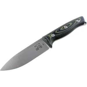 White River Knives Ursus 45 Fixed Blade Knife 4.5" Drop Point CPM MagnaCut Stonewashed Blade Linen Micarta Handle OD Green
