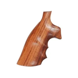 Hogue Fancy Hardwood Conversion Grips with Finger Grooves for S&W K, L-Frame Round to Square Butt Goncalo Alves