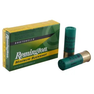 Remington Express Magnum 12 Gauge Ammo 3" #4 Buckshot 41 Pellets Case of 250 (50 Boxes of 5)