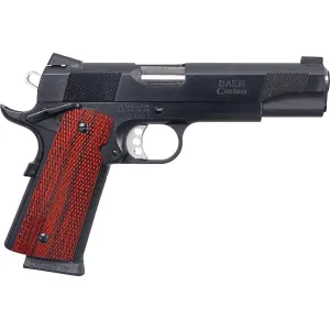 Les Baer Custom 1911 Custom Carry 45 ACP Pistol 5" Barrel 8+1 Round Blued Slide Rosewood Grip Blued Frame