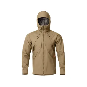 First Lite Men's Omen Stormshelter Rain Jacket Dry Earth XL