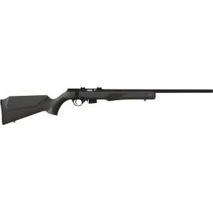 Rossi RB22 Bolt Action Rifle 22 Winchester Magnum Rimfire (WMR) 21" Matte Black Barrel Black Frame Black Field Stock