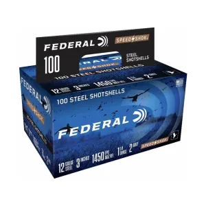 Federal Speed-Shok Waterfowl 12 Gauge Ammo 3" #2 Steel Shot 1-1/4 oz Case of 200 (2 Boxes of 100)