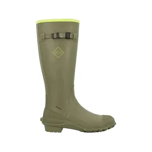 Muck Boots Men's Harvester Waterproof Rubber Boots Rubber Capulet Olive/Lime Green 14 D