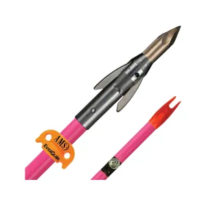 AMS Fiberglass Bowfishing Arrow with Ankor QT Arrow Point Pink