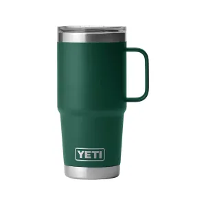 YETI Rambler 20 oz Travel Mug with Stronghold Lid Black Forest Green