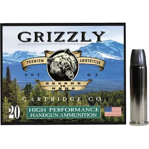 Grizzly Cartridge Bear Load 357 Magnum Ammo 200 Grain Lead Long Wide Nose Gas Check Box of 20