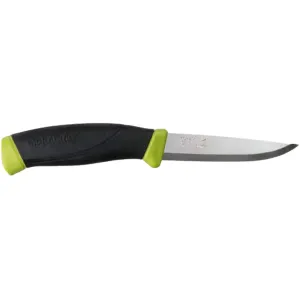 Morakniv Companion S Fixed Blade Knife 4.1" Clip Point Stainless Steel Polished Blade Polymer Handle Black/Green